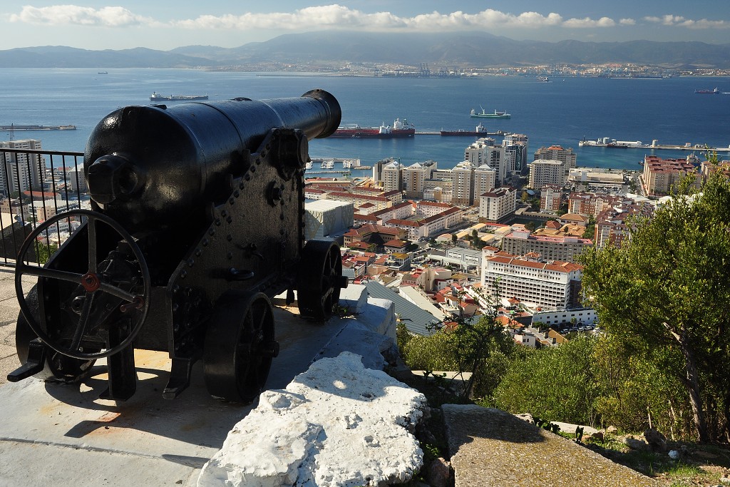 Andalusie - výhled od Military Heritage centre, Gibraltar 