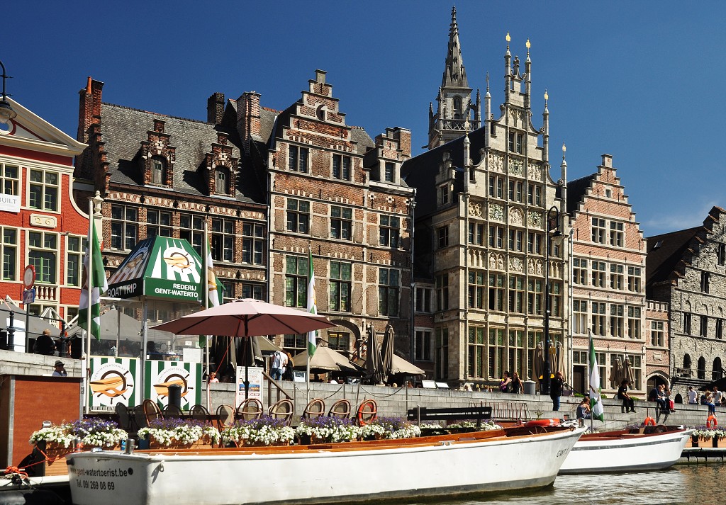 Benelux - nábřeží Graslei, Gent, Belgie 