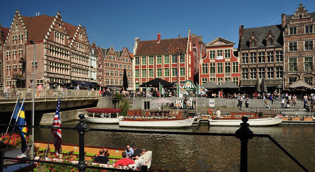 Benelux - nábřeží Graslei, Gent, Belgie 