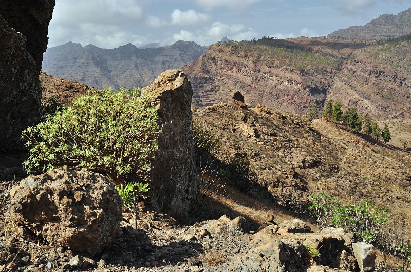 nad údolím Barranco de Arguineguín  - Mirador Alios de Montaňa 
