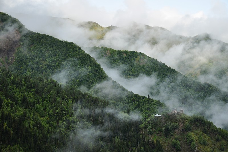 Kavkaz - Gruzie 2012 - kostel Lagurka /Kvirike church/ u Iprari 
