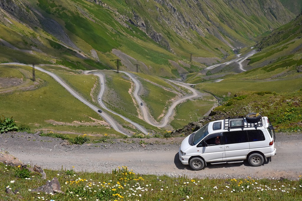 Gruzie - Abano pass, Tusheti road, Pshaveli - Omalo 