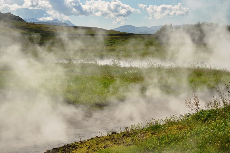 Island 2011 - termální pramen Deildartunguhver u Reykholtu 