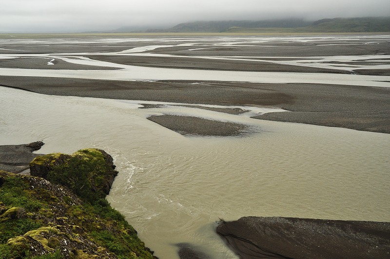 Island 2011 - delta řeky Jökulsá i Lóni u Stafafellu 