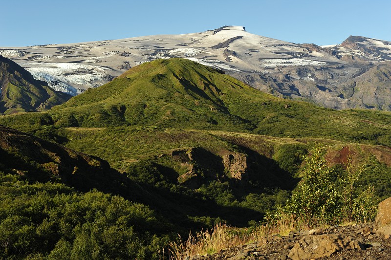 Island 2011 -  Þórsmörk - Húsadalur+hora  Eyjafjallajökull 