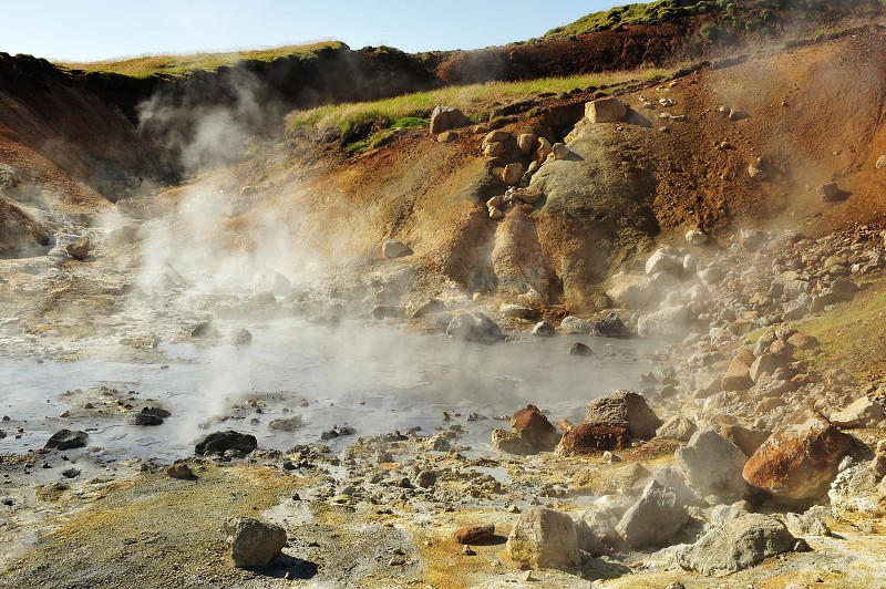 Island 2011 - geoterm. pole Seltún, poloostr. Reykjanes 