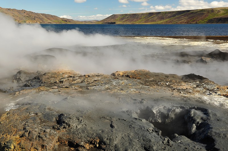 Island 2011 - geoterm. u jez. Kleifarvatn, poloostr. Reykjanes 