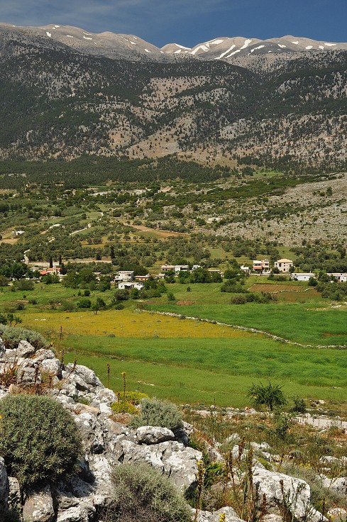 Kréta - Anopolis a hory Lefka Ori od kostelíka Ag.Katarini 