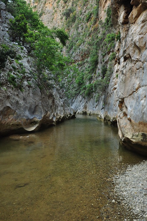 Kréta - plavecká vložka, soutěska Prassanó, u Gianoudi 