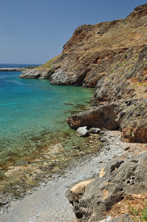 Kréta - pěšky po pobřeží z Loutro do zátoky Mármara 