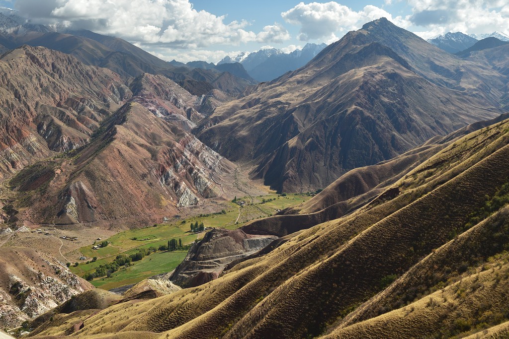 Kyrgyzstán - okolí jezera Ak-Köl, jz. od Čajeku 