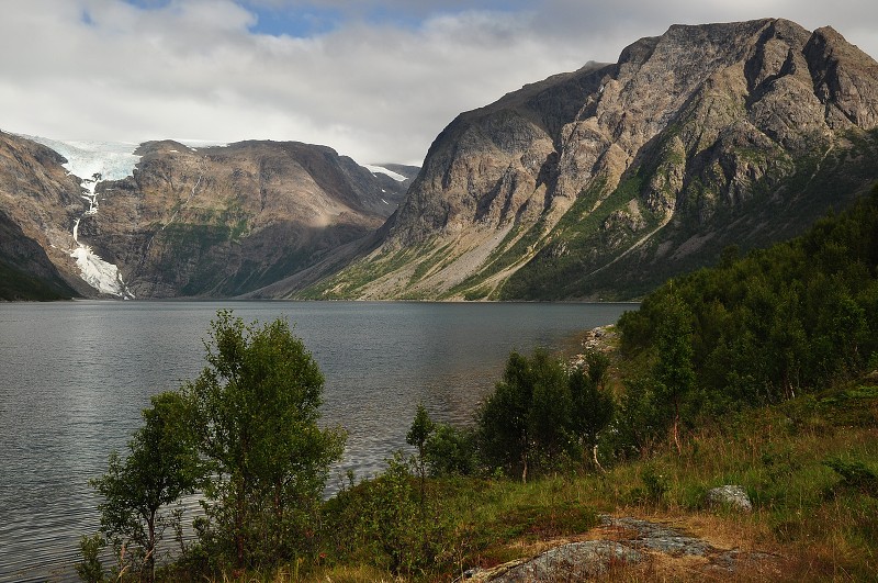 Laponsko 2014 - ledovec Øksfjordjøkelen, fjord Jøkelfjorden  