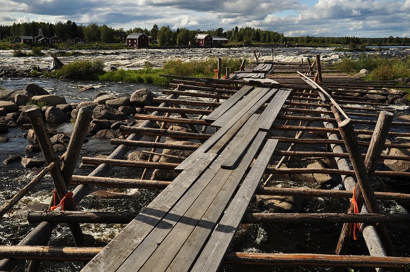 Laponsko 2014 - peřeje Kukkola, šv-fin. hranič. řeka Torne 