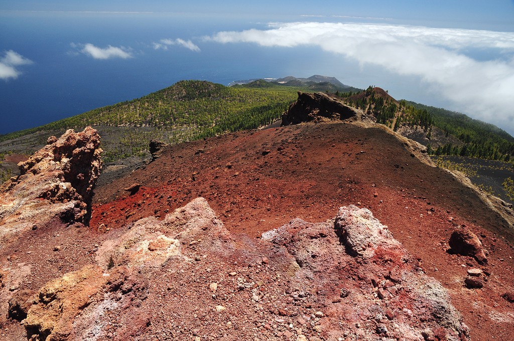 La Palma - Kanáry 2015 - jih ostrova z Volcán Martín, Cumbre Vieja 