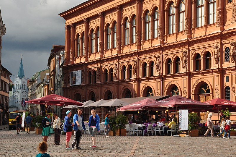 Pobaltí 2014 - nám. Livu, historické centrum, Riga, Lotyšsko 