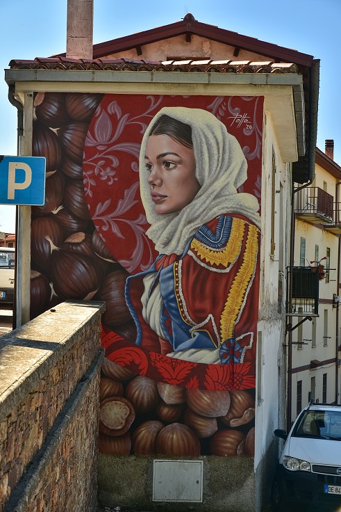 Sardinie - Murales, Aritzo, vnitrozemí 