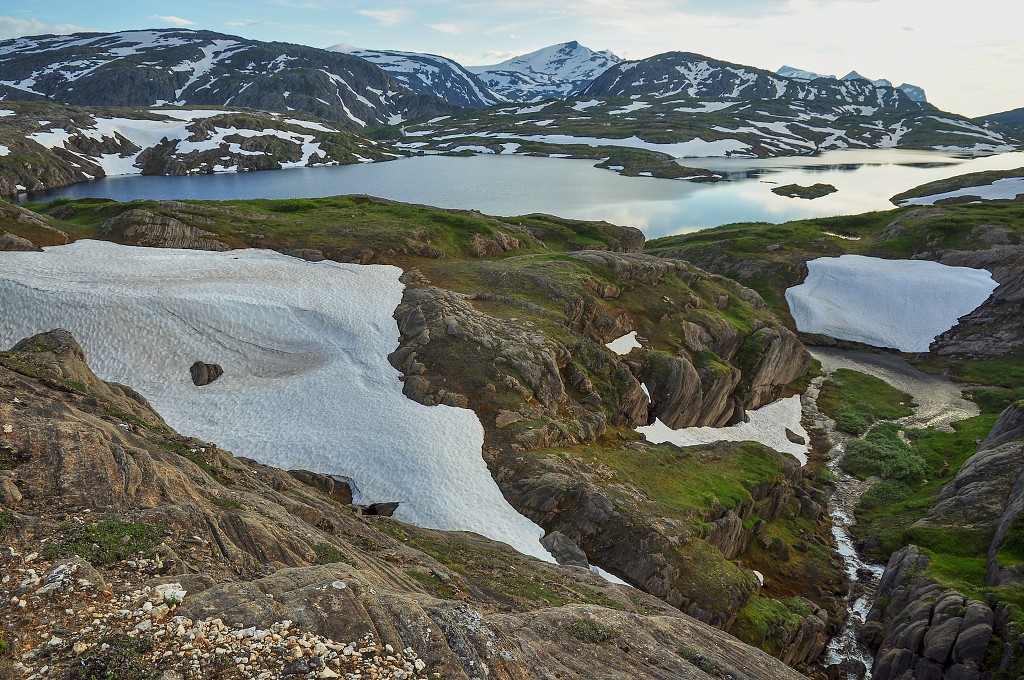 Skandinávie - n.p. Láhko, sev. od jez. Storglomvatnet, Nordland