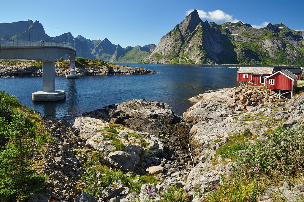 Skandinávie - Reinefjord, u Reine, ostrov Moskenesøya, Lofoty