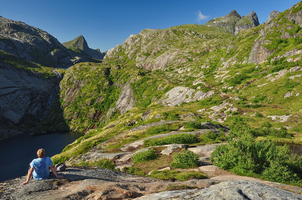 Skandinávie - jez. Tridalsvatnet, u Sørvågenu, Lofoty
