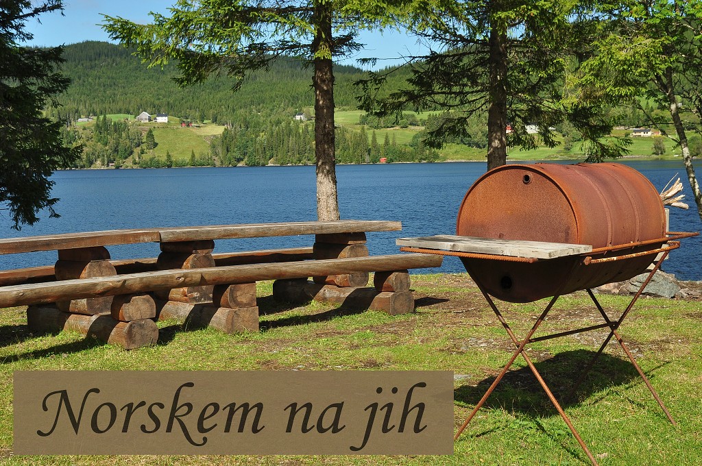 Skandinávie - přehrada Follavatnet, u obce Malm, u Steinkjeru