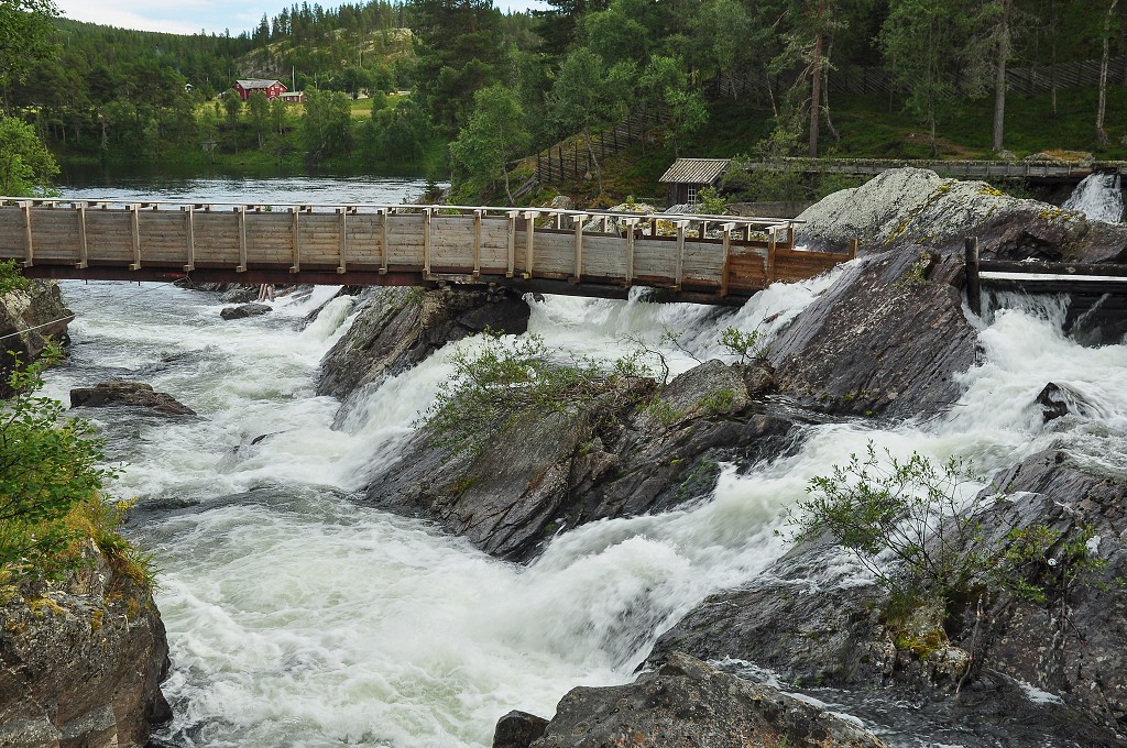 Skandinávie - Vodní pila - skanzen, u Folldalu, Rondane