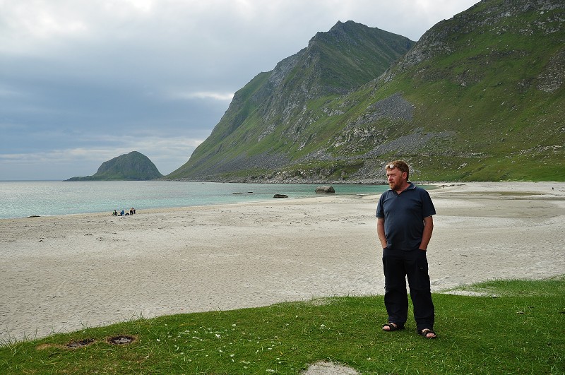 Haukland, zátoka Vikspollen, ostrov Vestvagoya, Lofoty 