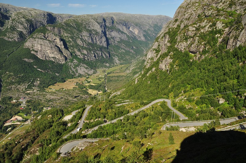 Jižní Norsko 2012 - vesnice Lysebotn + údolí Lysedalen 