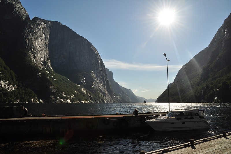 Jižní Norsko 2012 - závěr Lysefjordu. Lysebotn 