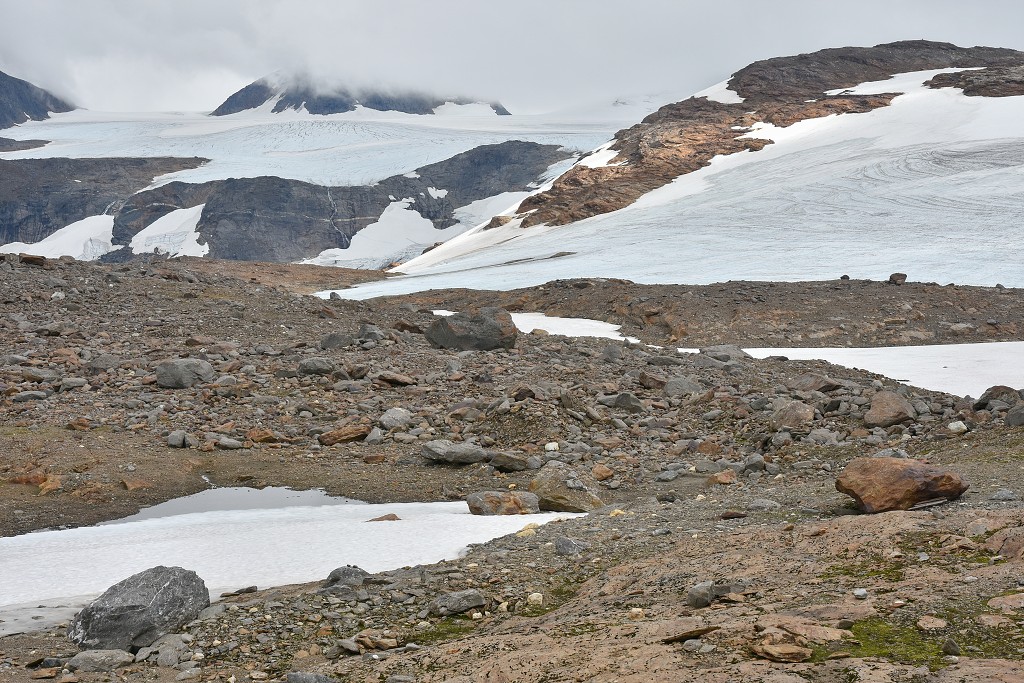Skandinávie - Okstindbreen od ch. Rabothytta 