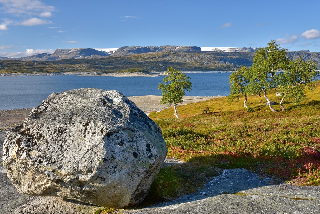 Skandinávie - Hardangervidda u přehr. Sysenvatnet 