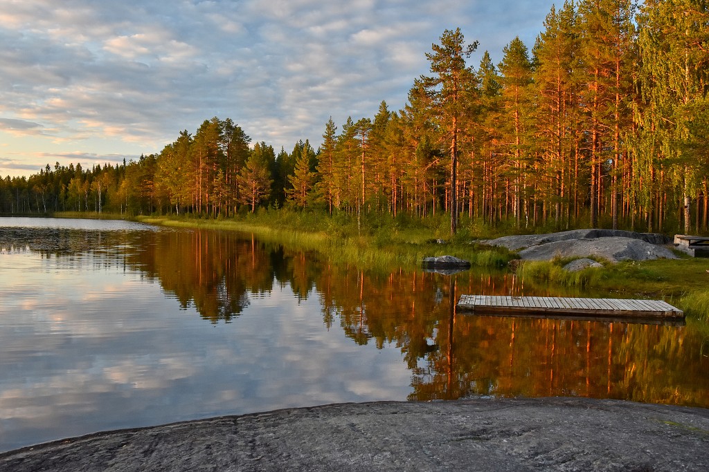 Večer u jez. Korptjärnen, u Nordmalingu