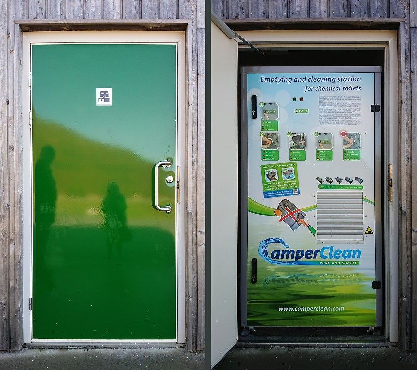 Myčka záchodových kazet, u Kvalsundu