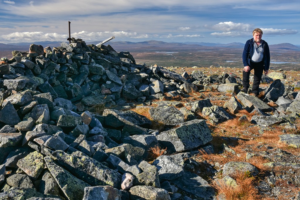 Na vrcholu Drommen 1140 m, u Hallenu
