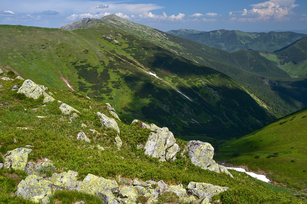 Slovensko - ze sedla Poľany na Chabenec, Nízké Tatry