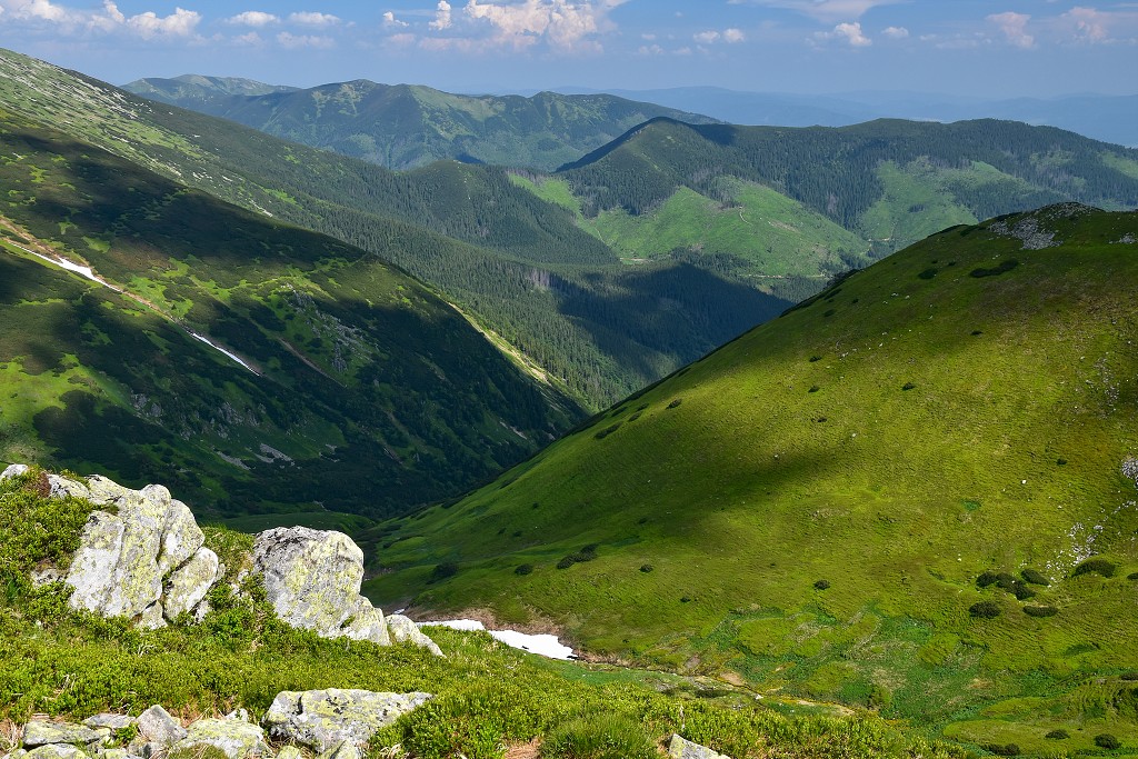 Slovensko - ze sedla Poľany na Chabenec, Nízké Tatry