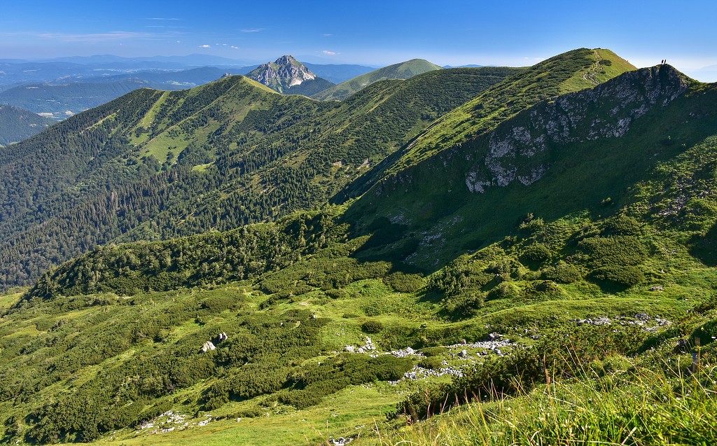 Slovensko - Malá Fatra - Poludňový grúň, hlavní  hřeben