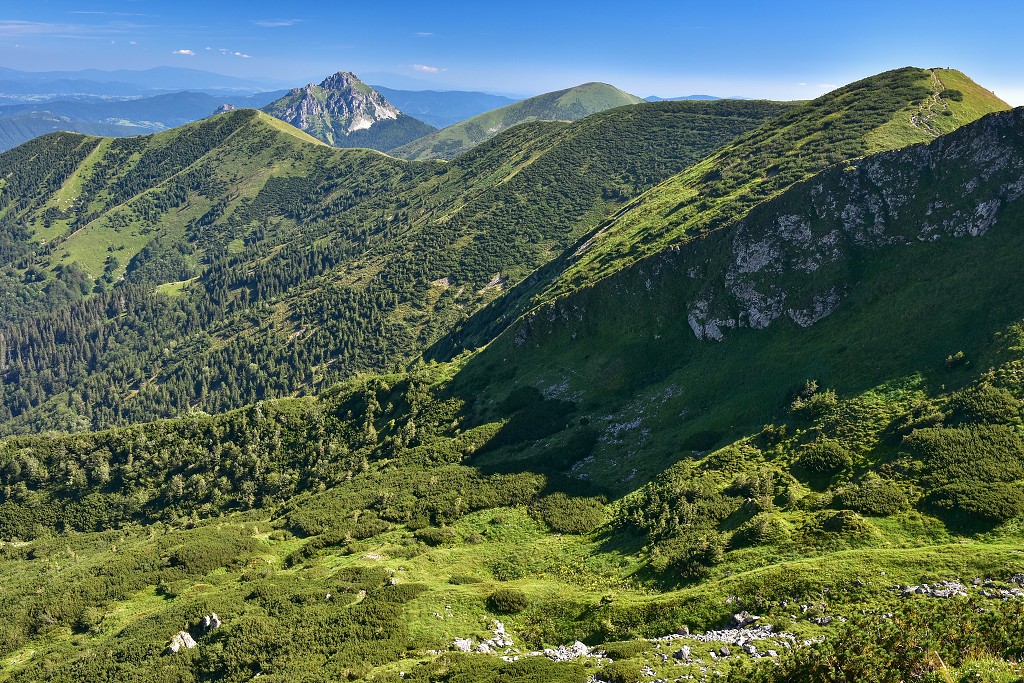 Slovensko - Malá Fatra - Poludňový grúň, hlavní  hřeben