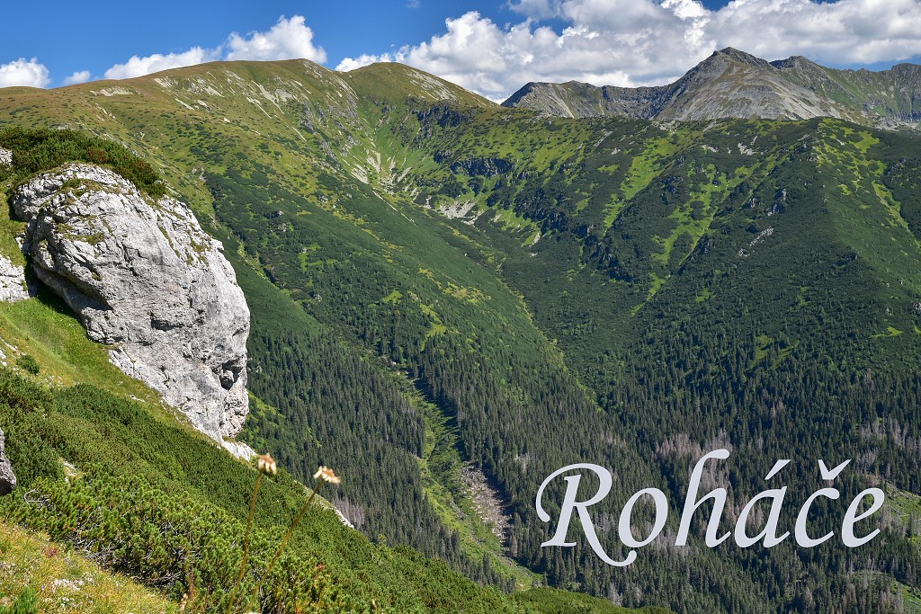 Slovensko - Roháče, hlavní hřeben ze Sivého vrchu