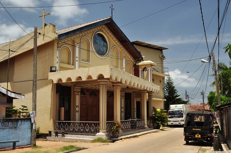 Srí Lanka 2015 - země 4 náboženství - křesťané, Negombo 