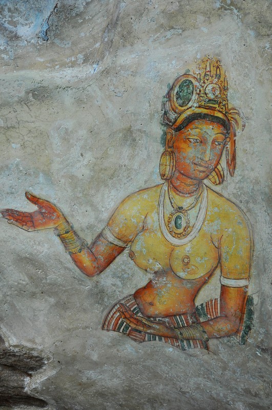 Srí Lanka 2015 - fresky, Lví skála, Sigiriya 