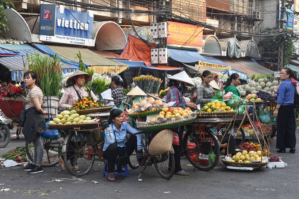 Vietnam - Stará čtvrť, Hanoj