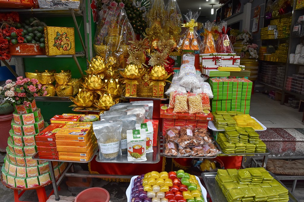 Vietnam - Hanoj, prodejna sladkostí