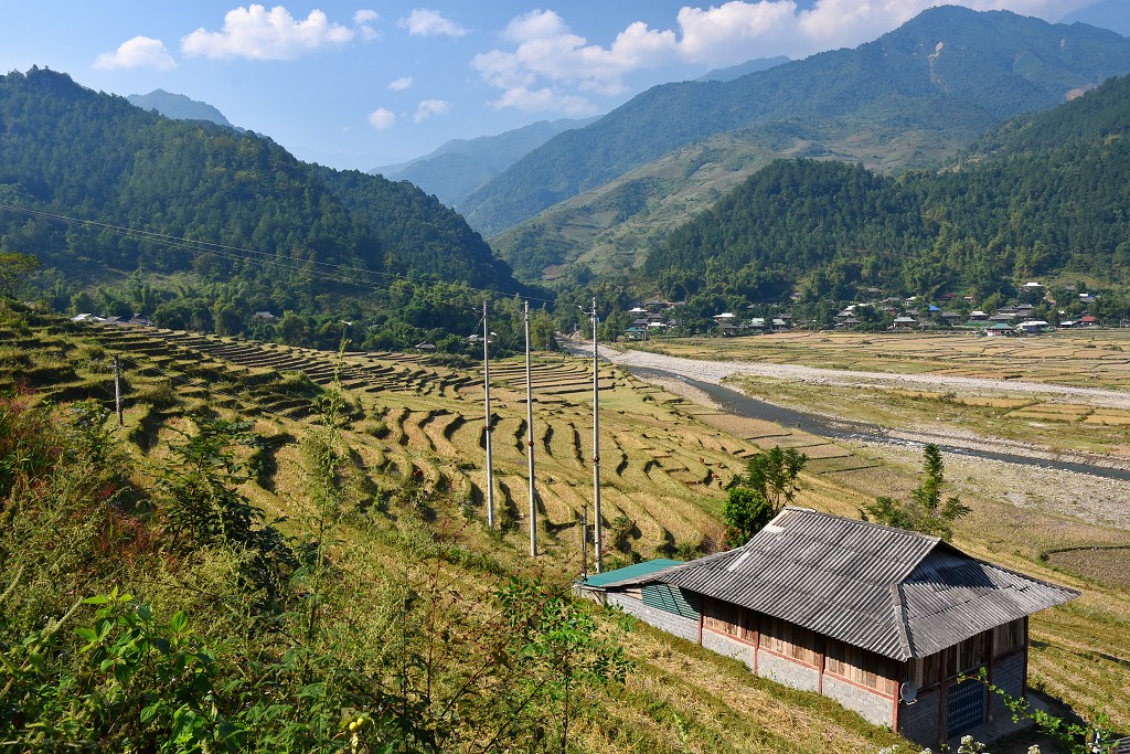 Vietnam - rýžová pole u Tú Le, sz. od Nghia Lo