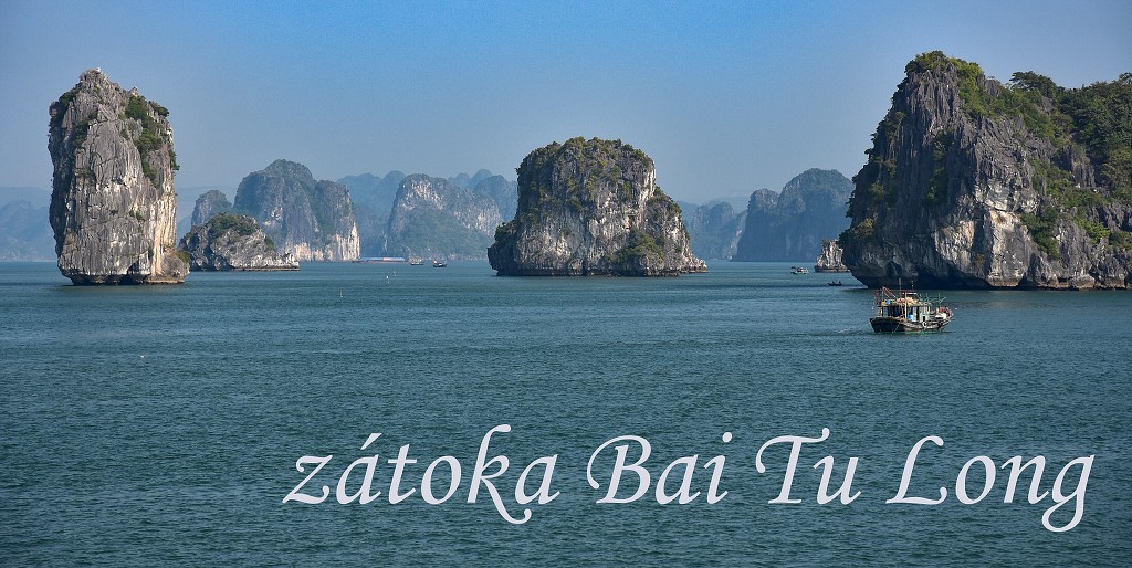 Vietnam - zátoka Bai Tu Long, u Halongu
